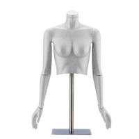 Flexibel dam torso med ledade armar, går att använda med eller utan huvud