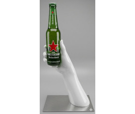 Skyltdocka Hand – Vit, Grå eller Blank | Perfekt för Butik & Dryckespresentation