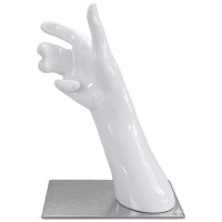 Skyltdocka Hand – Vit, Grå eller Blank | Perfekt för Butik & Dryckespresentation