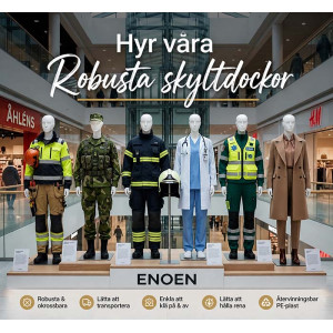 Robust Herr Skyltdocka Vit – Okrossbar PE-plast Robust Herr Skyltdocka Vit – Okrossbar PE-plast