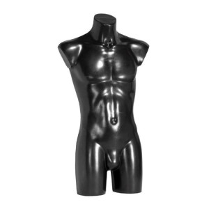 Herrtorso Grå Plast - Lång Modell med Ben (88cm)