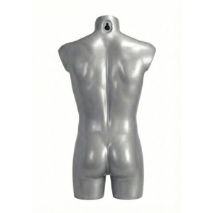 Herrtorso Grå Plast - Lång Modell med Ben (88cm)