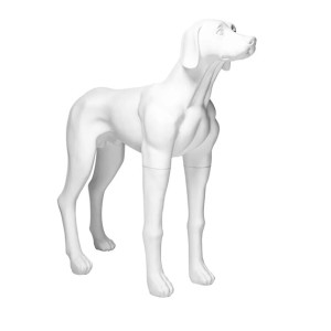 SKYLTDOCKA HUND XXL TYSK KORTHÅRIG VORSTEH | MATTVIT