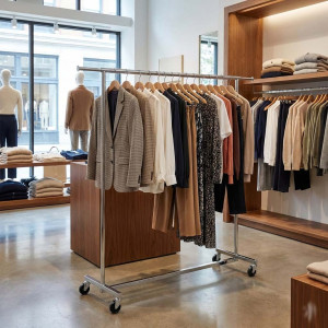 Rullställ PRO Krom – Justerbart 140-200 cm & Gummihjul