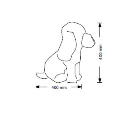 Skylthund flexibel böjbar hund 40 cm