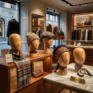 Abstrakt Skylthuvud i Massivt Trä – Robust Premiumkvalitet