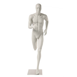 Hindsgaul Herr – Löpande Skyltdocka (Sidengrå) Inkl. Metallplatta