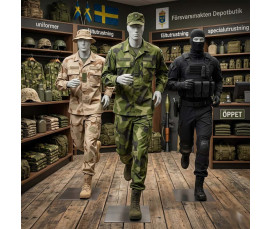 Hindsgaul Herr – Löpande Skyltdocka (Sidengrå) Inkl. Metallplatta