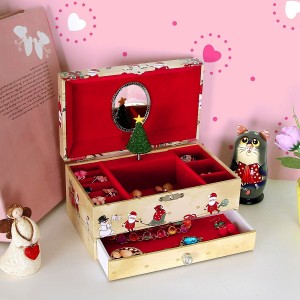 Speldosa med fack för smycken m.m. har vackra jul motiv, perfekt julklapp eller present