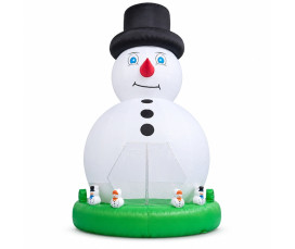 Gigantisk Uppblåsbar Snögubbe 5m / 8m – Evenemang & Butiksreklam (0.6mm PVC)