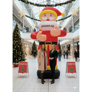 Gigantisk Uppblåsbar Tomte 10 Meter – Med Kraftfull LED-Belysning