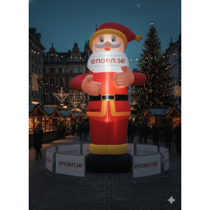 Gigantisk Uppblåsbar Tomte 10 Meter – Med Kraftfull LED-Belysning